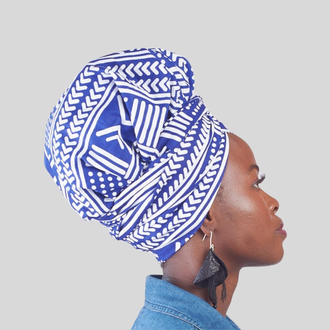 Oyin No-Tie satin-lined two-piece Headwrap – Modaheadwraps display picture 2