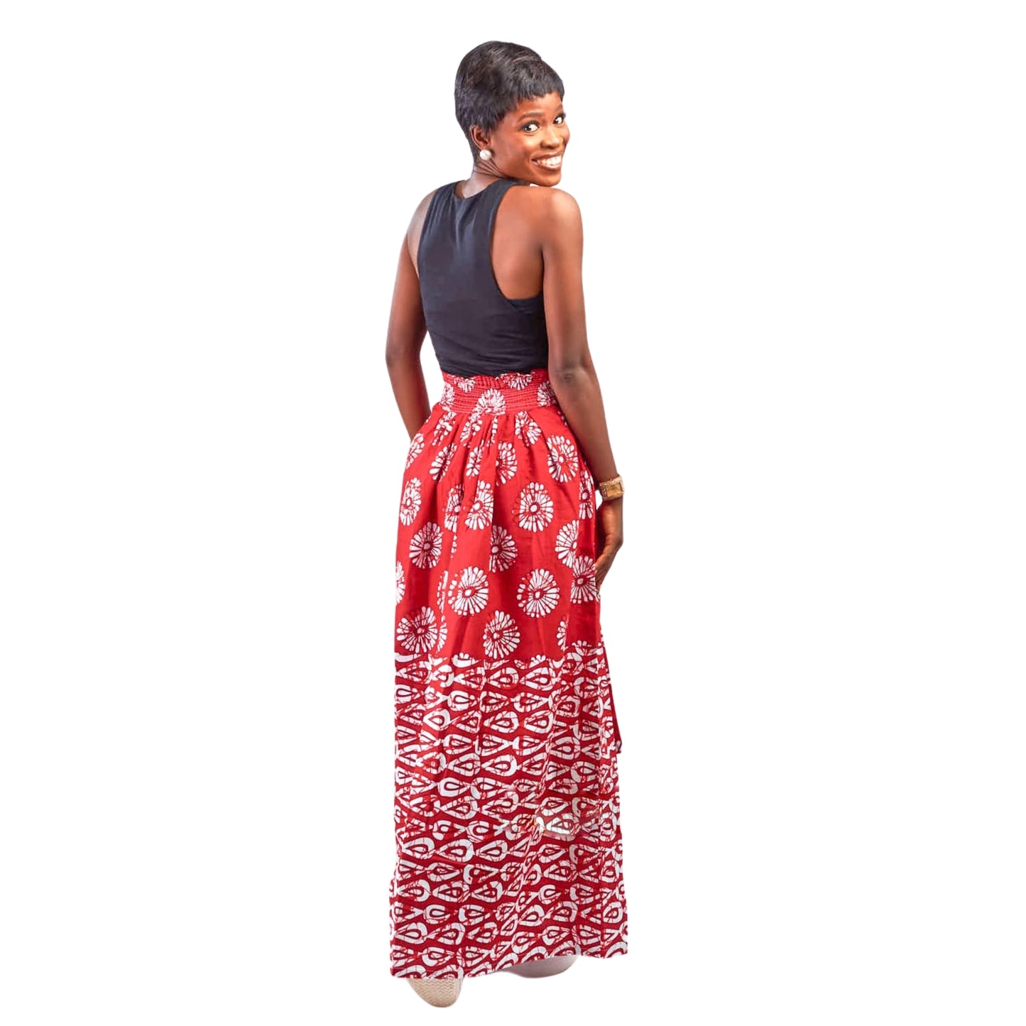 Ara African print high-waist Maxi skirt with pockets