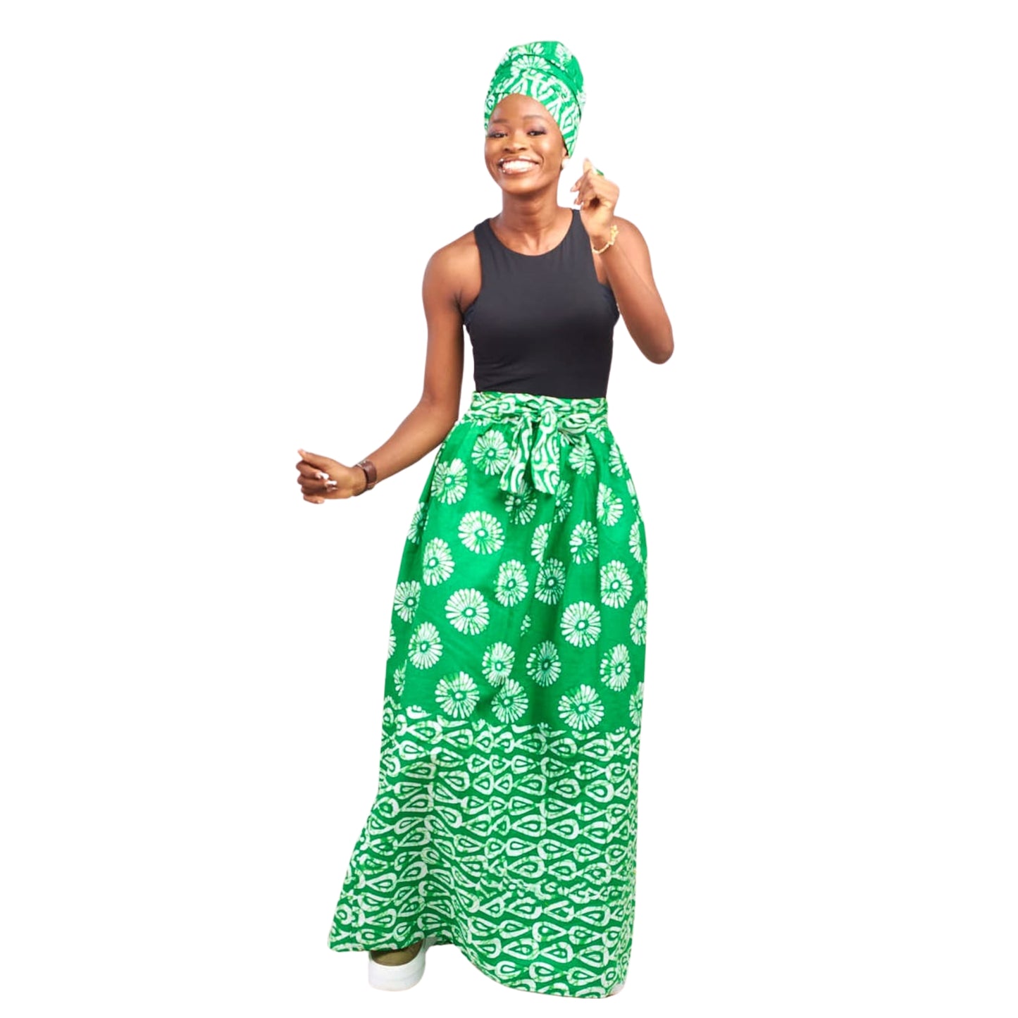 Ife No-Tie satin-lined two-piece Headwrap