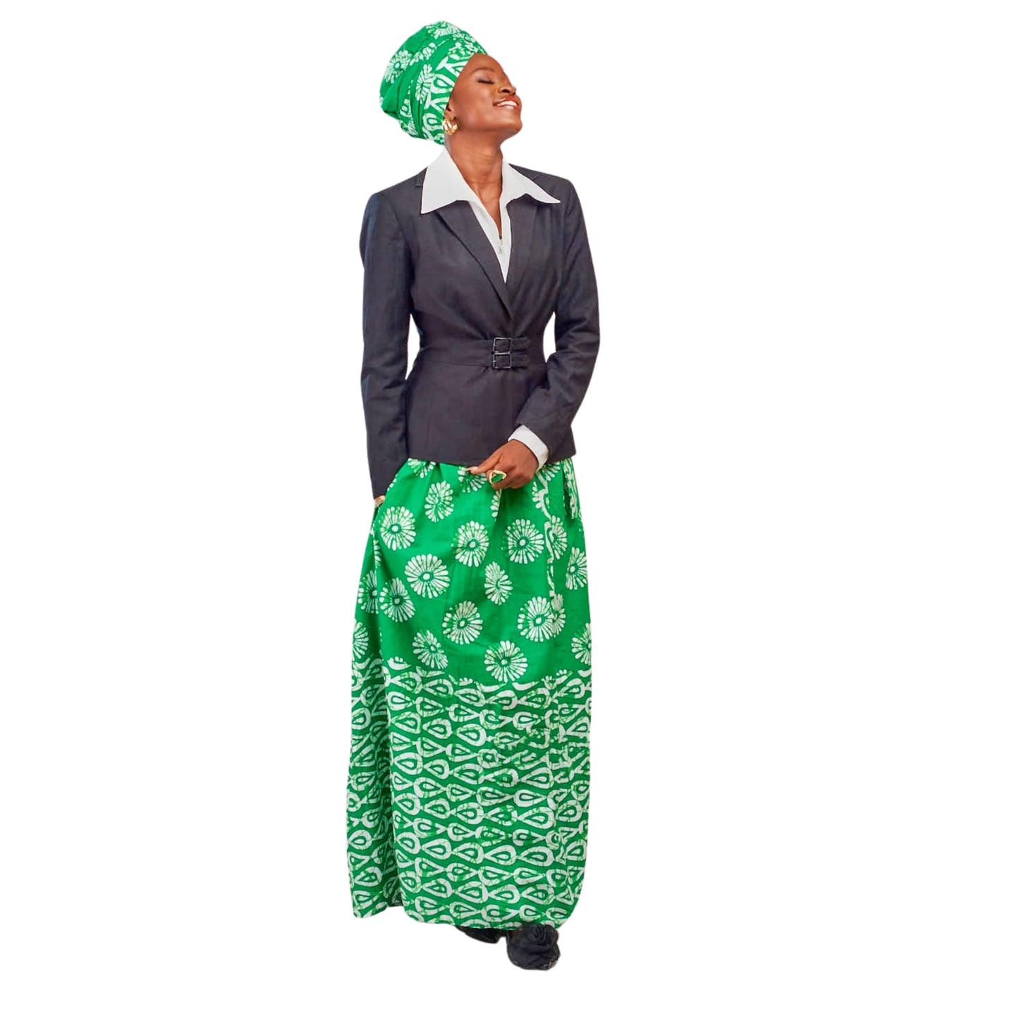 Ife No-Tie satin-lined two-piece Headwrap