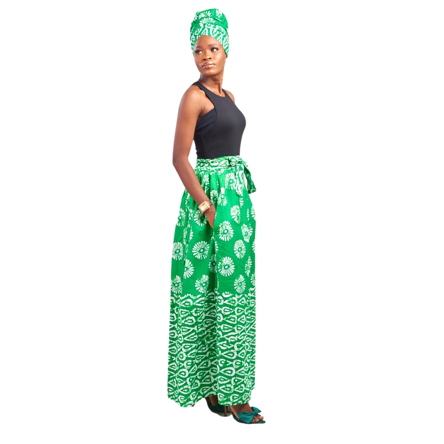 Ife No-Tie satin-lined two-piece Headwrap