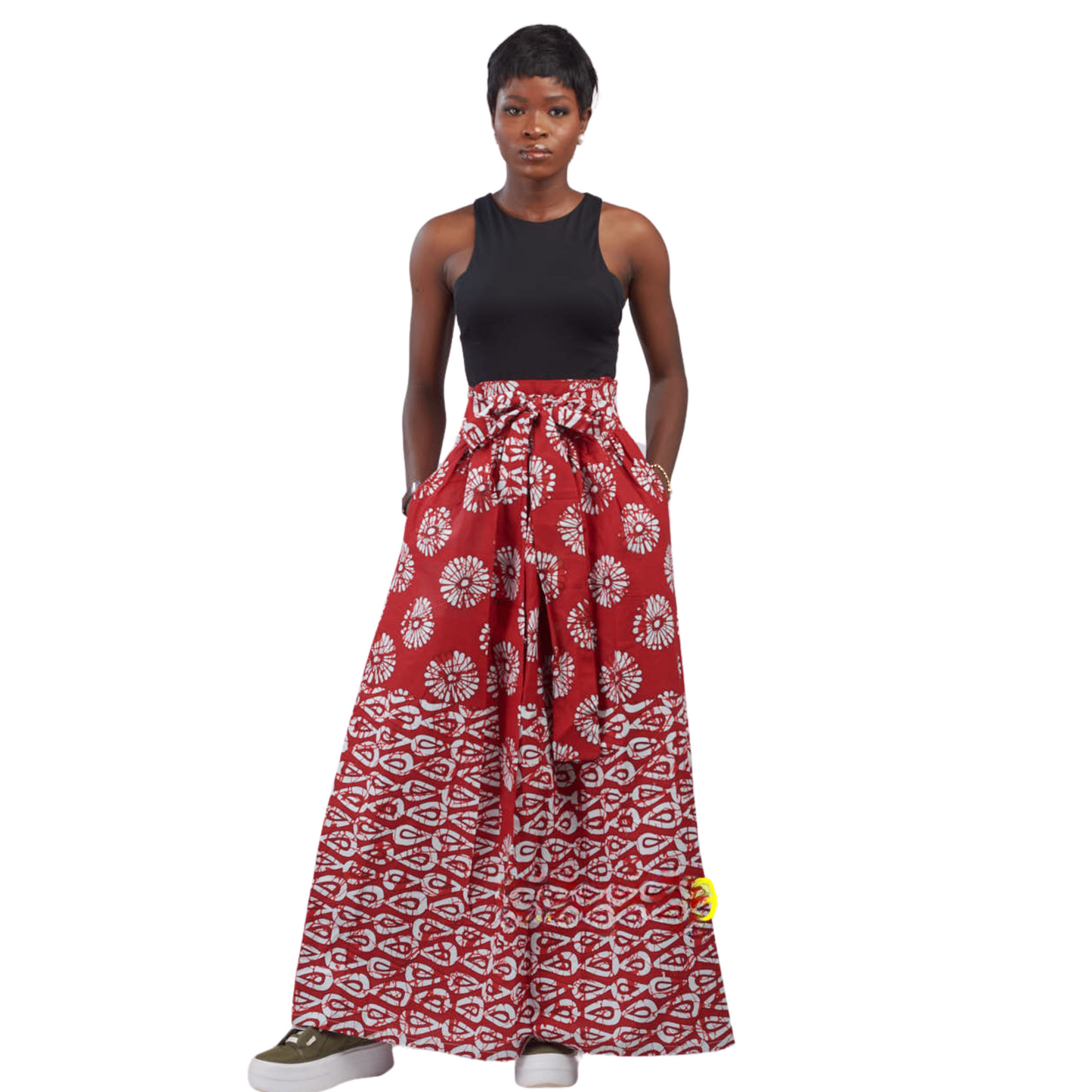 Ara African print high-waist Maxi skirt with pockets