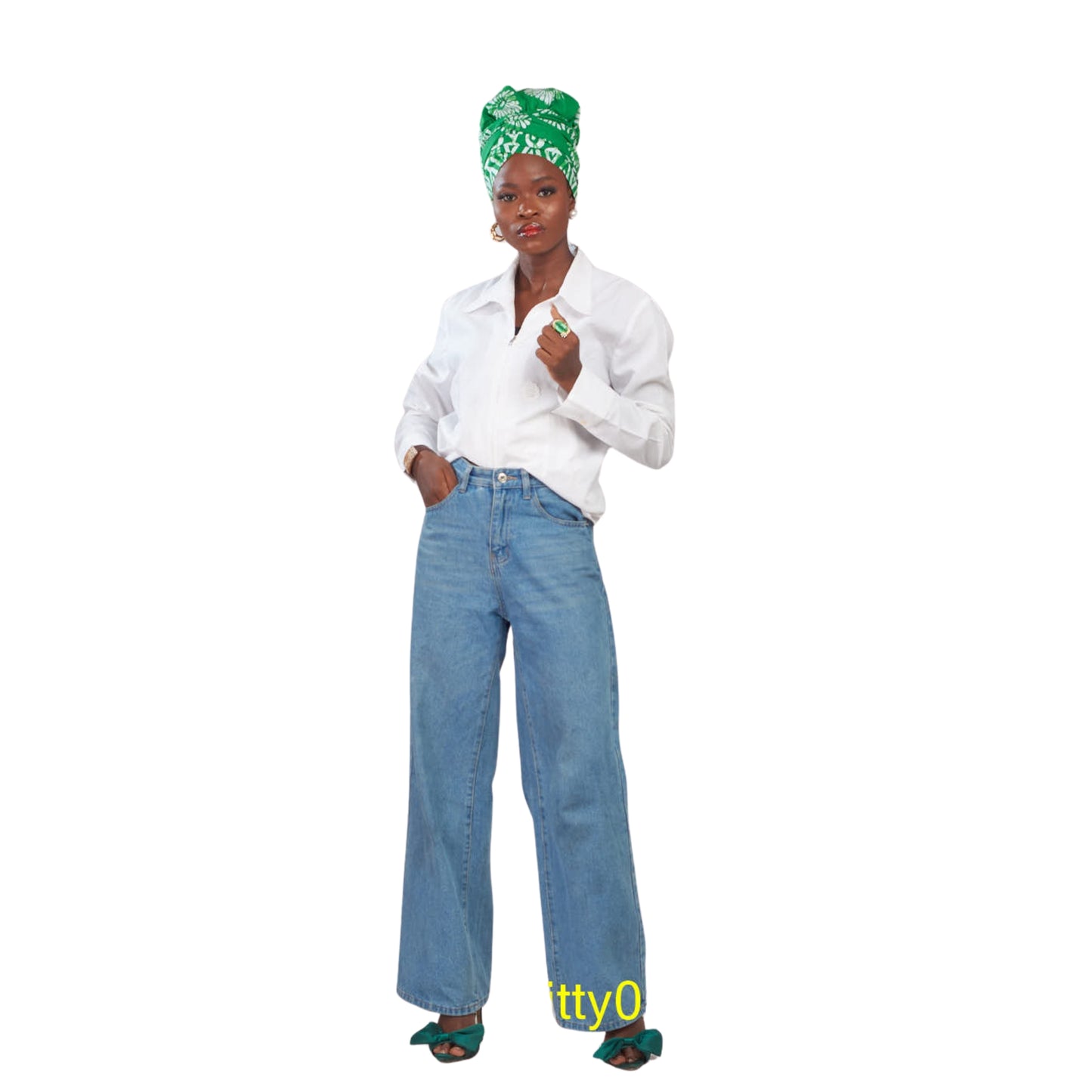 Ife No-Tie satin-lined two-piece Headwrap