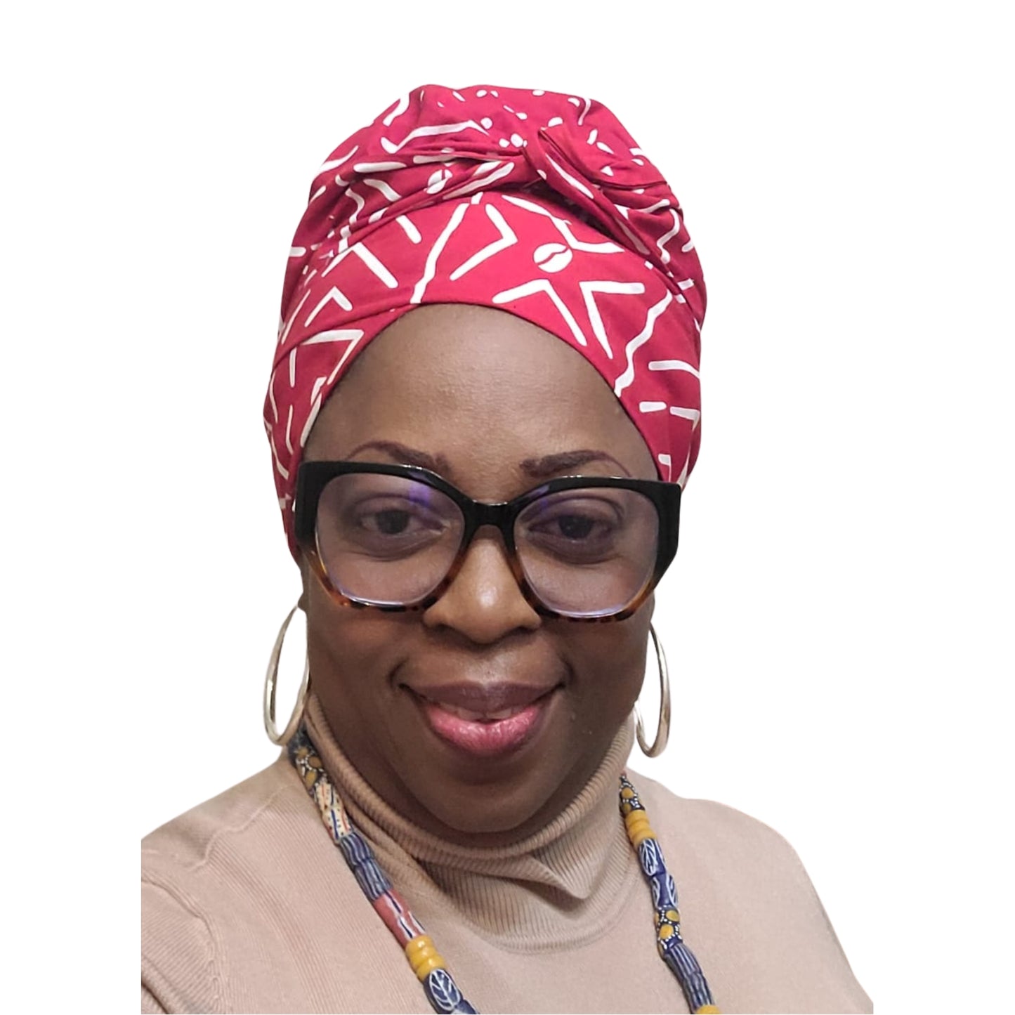 Adun No-Tie satin-lined two-piece Headwrap
