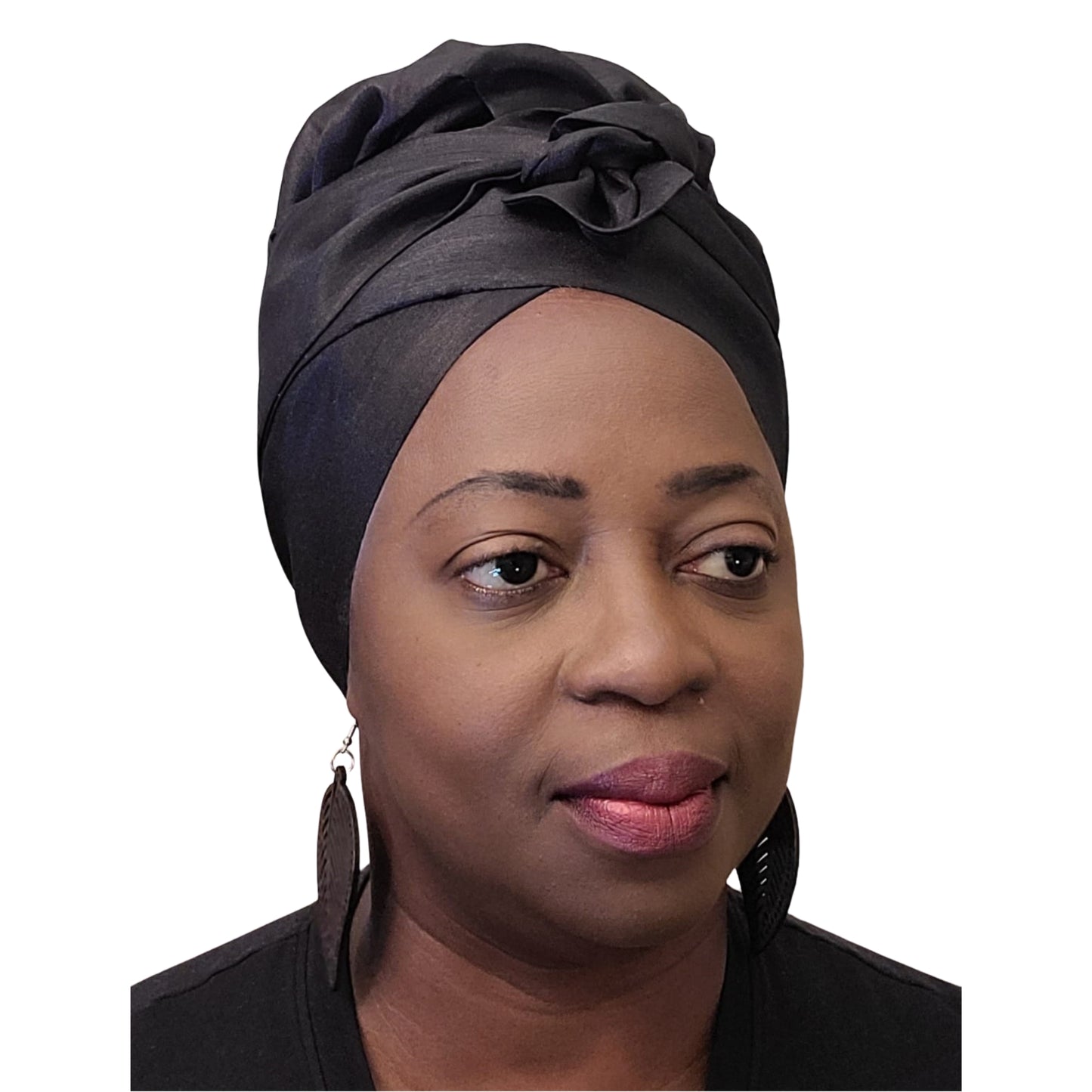 Emi No-Tie satin-lined two-piece Headwrap