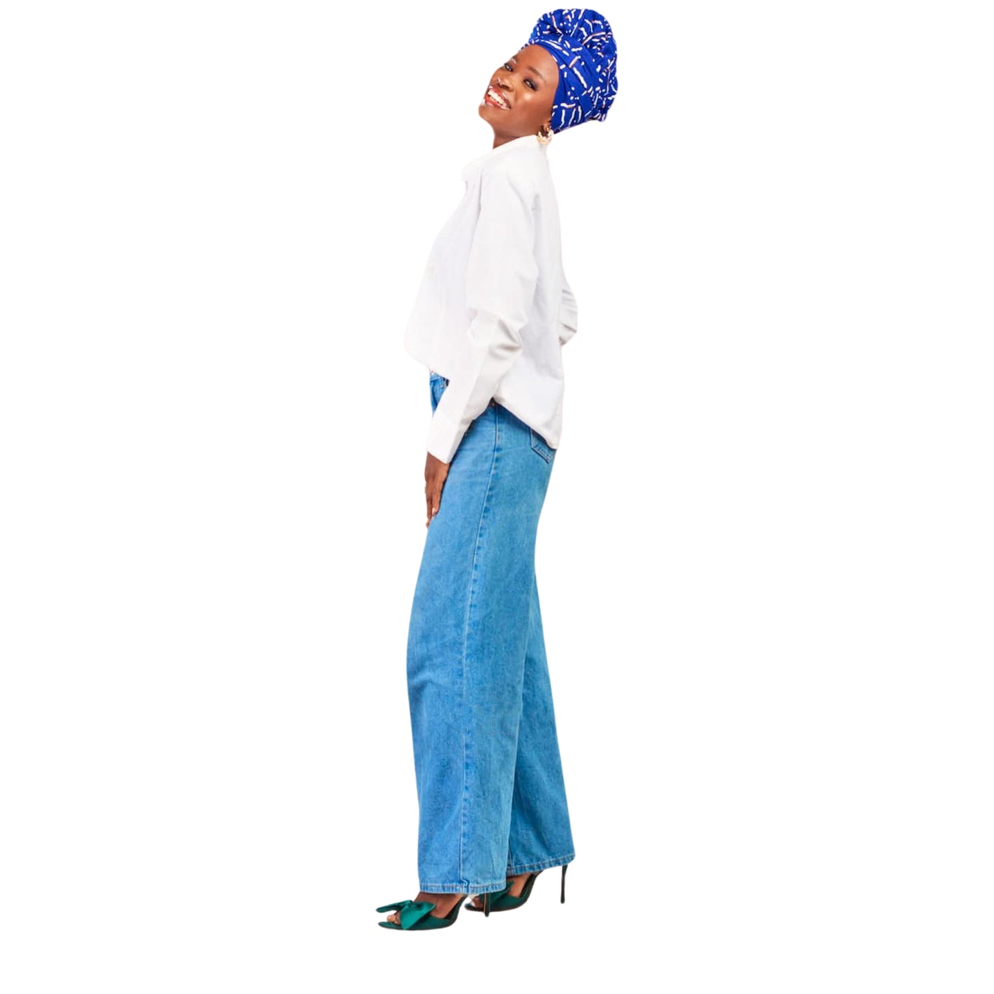Temi No-Tie satin-lined two-piece headwrap