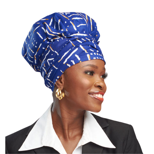 Temi No-Tie satin-lined two-piece headwrap