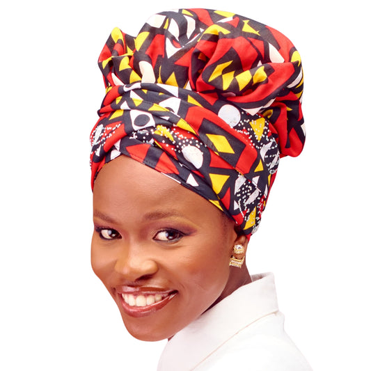 Ayaba No-Tie Satin-lined Two-piece Headwrap
