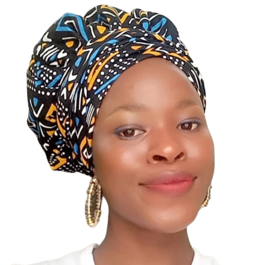 Omi No-Tie satin-lined two-piece Headwrap