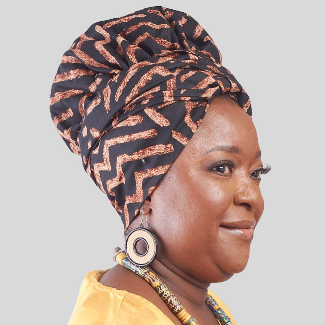 Ola No-Tie satin-lined two-piece Headwrap