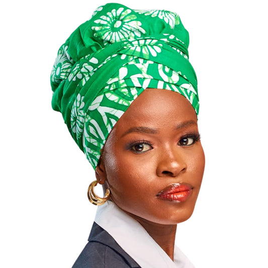 Ife No-Tie satin-lined two-piece Headwrap