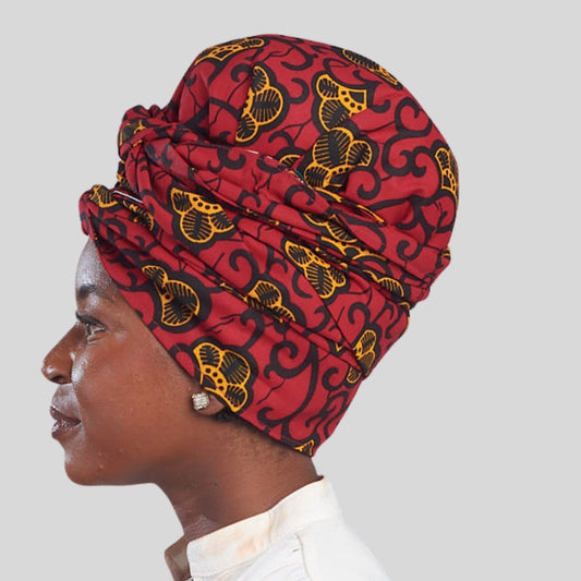 Chichi No-Tie satin-lined two-piece Headwrap